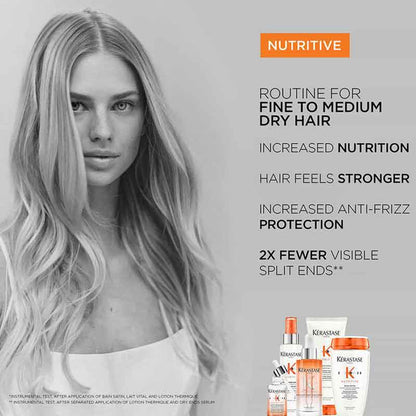 Kérastase Nutritive Beautifying Detangling Blow Dry Mist, for Dry Fine to Medium Hair 150ml