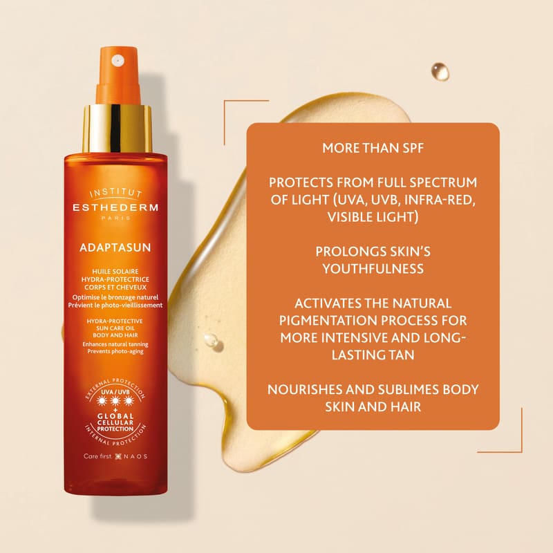 Institut Esthederm Protective Sun Care Oil for Body and Hair - Strong Sun